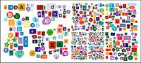 Letters of the alphabet vector material