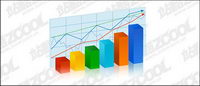 Statistics chart element vector material