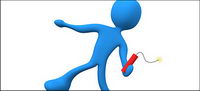 3D little firecrackers picture material
