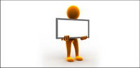 3D with little bulletin board material picture