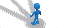3D little fork in the road junctions picture material