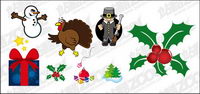 Christmas icon with the vector illustration material