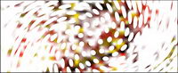 Gradual rotation dots and fuzzy background
