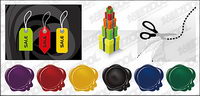 Tag vector material gifts, such as scissors