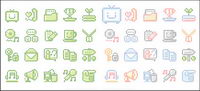 Simple pixel vector graphics material-2
