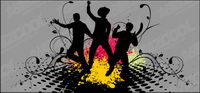 The tide of ink figure silhouette patterns