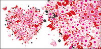 Colorful flowers on Valentine