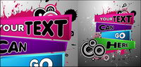 Trend of color design vector material