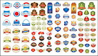Lable range of beautiful vector graphics material