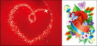 heart-shaped vector material illustrator
