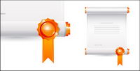 Commendation certificates vector material