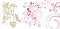 heart-shaped pattern vector