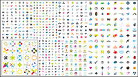 number of logo template vector graphics material