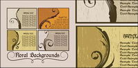Nostalgia card-style pattern vector material