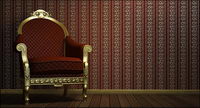 Chairs and chandelier picture material