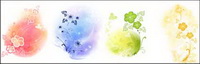 4 soft background pattern vector material