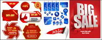 Discount sales poster icon vector material