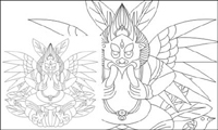 Lijiang Naxi God of Big Bird vector material
