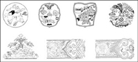 Chinese classical vector of the material 22