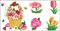 Flower Series Vector material