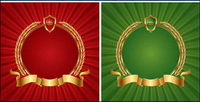 Mail wheat shield Ribbon Vector