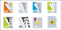 File format icon vector material