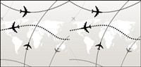 Aircraft line vector material