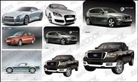 6 AI drawing cars Vector