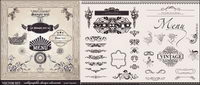 European decorative lace pattern vector material