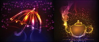 Items drawn into the light Vector