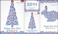 Special patterns for Christmas and a Happy New Year 2011 Vector