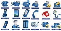 Communication facilities Icons - Vector