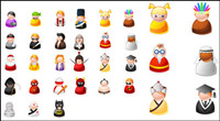 Cartoon icon vector material