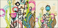 Beautiful illustrations of children 05 - Vector