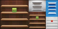 blank display shelf Vector material