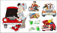 Vector cartoon illustration repair