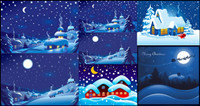 Christmas night Vector