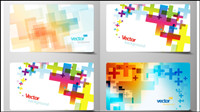 Beautiful card material 03-- vector material