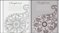 Nostalgic rustic decoration background card vector material -1