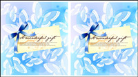 Butterfly pattern background card template vector material -1