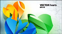 Gorgeous three-dimensional background vector material -4