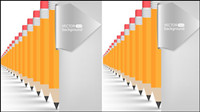 Realistic learning stationery 01 - vector material