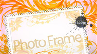 Elegant pattern the shading decorative box text design vector -3