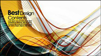 Colorful dynamic stripes background vector -1
