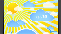 Weather effects Card 01 - vector