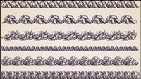 European gorgeous restaurant menu pattern vector material -3
