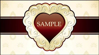Beautiful lace pattern 02-- vector material