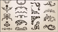 European-style lace pattern vector material
