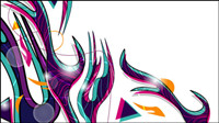 Beautifully colored line patterns 02 - vector