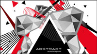 Beautifully colored line patterns 03 - vector